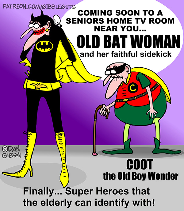 Gibblegutscomic's tweet photo. Geriatric Crime Fighting Duo 💥⚡️ 
#oldbatwoman #coot #superheroes #dynamicduo https://t.co/PPeMkwOXRR