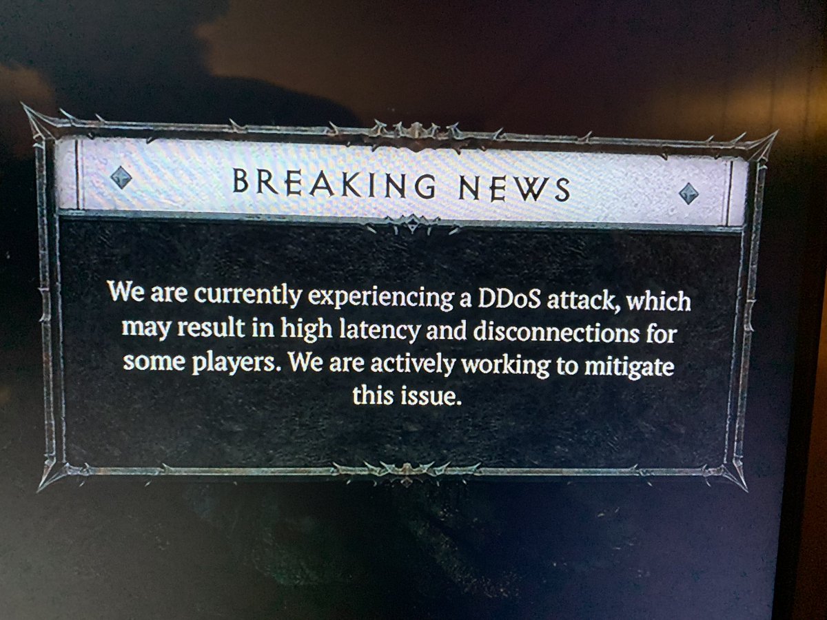 Who the hell got so mad with there legendary drops that they DDoS Diablo IV?🤣😂 

#DiabloIV #Diablo4 #Playstation5 #comeonnow #whatwedoing 
@Blizzard_Ent @Diablo