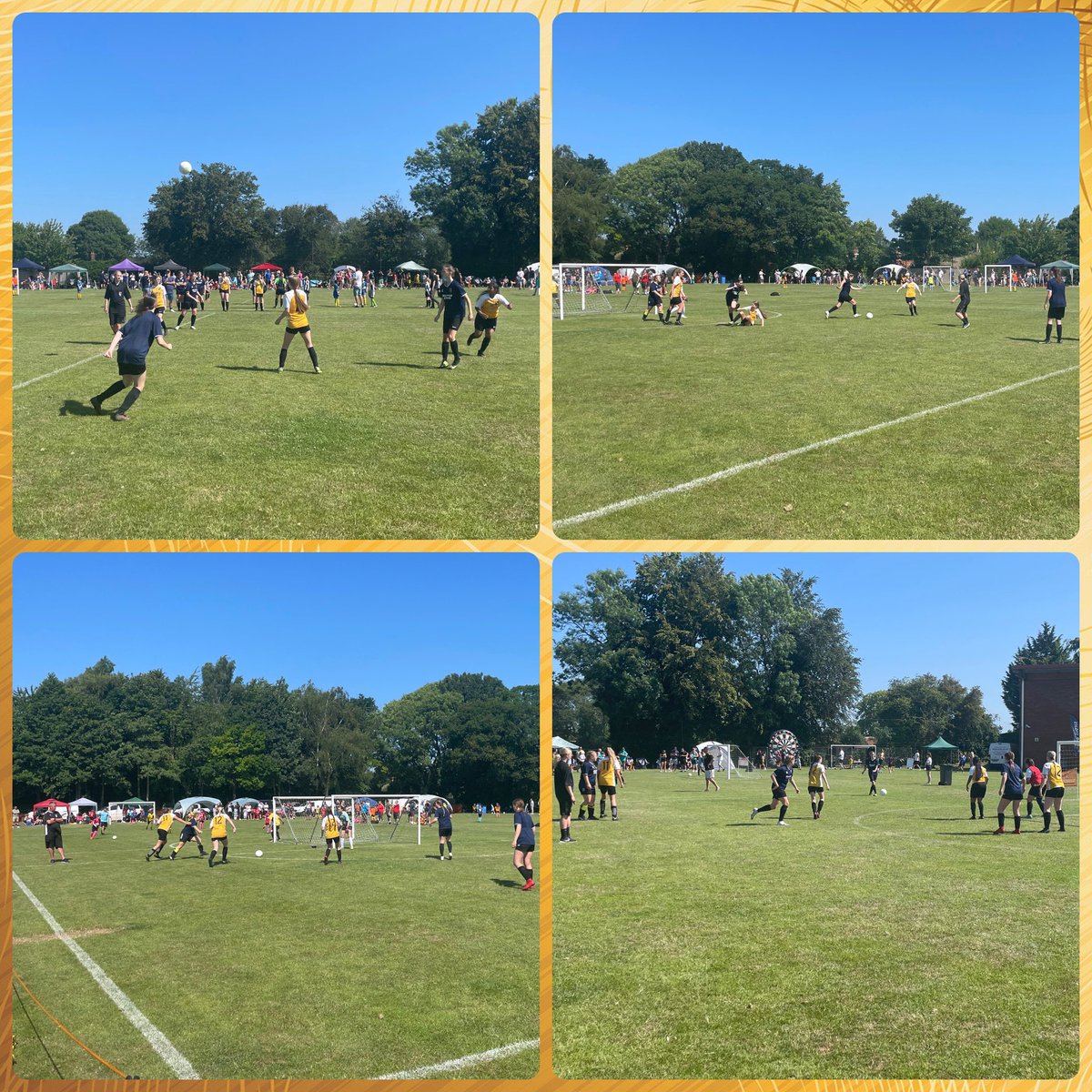 Great day out in the ☀️ as we competed in the @CostesseySports Tournament. Was a very enjoyable day and a brilliantly run event 💛🖤 #ThisGirlCan #WeOnlyDoPositive #HerGameToo