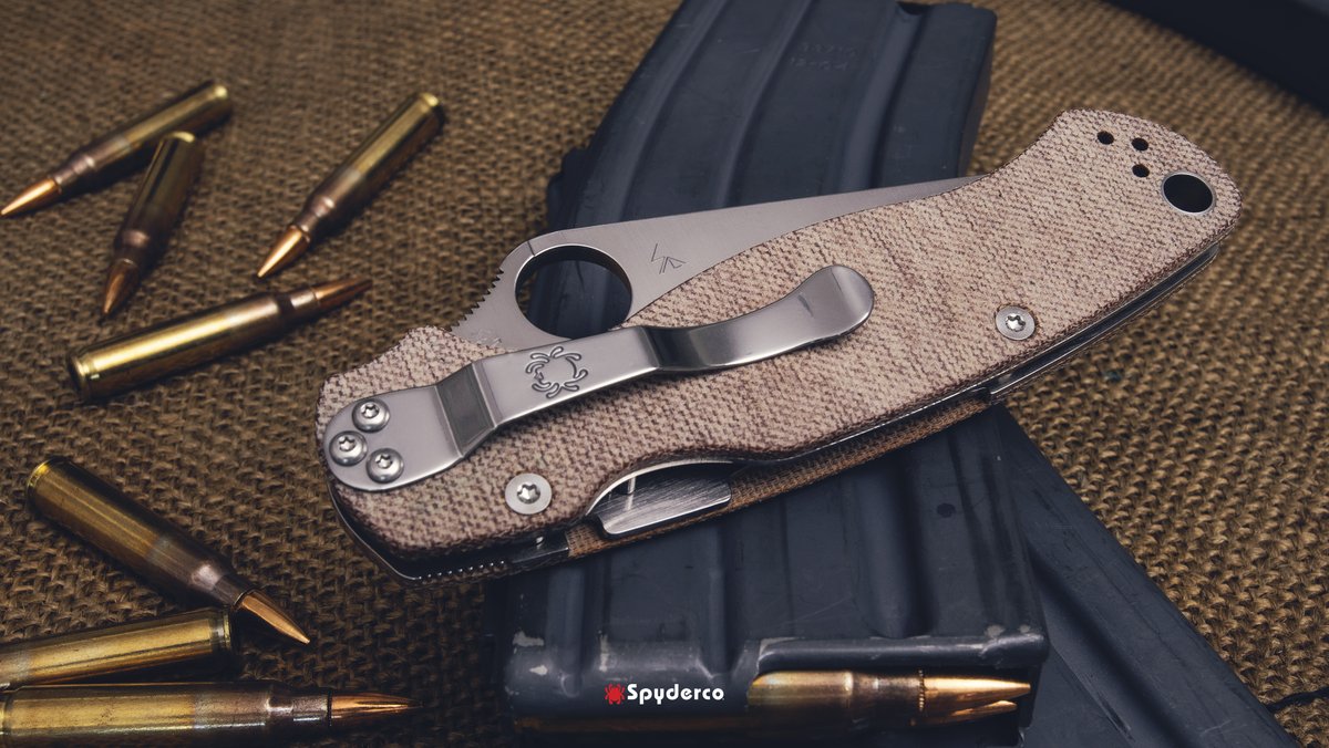 Want the best of both high tech and old school? How about the iconic Para Military 2 with a tough CRU-WEAR blade and classic canvas Micarta scales?

#SpydercoKnives #ParaMilitary2 #ReliableHighPerformance