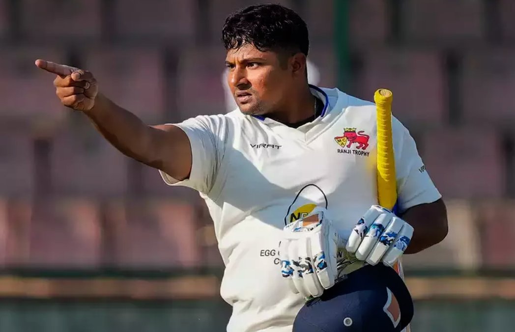 Sarfaraz Khan's aggressive celebration of pointing towards selector Chetan Sharma who was watching the Ranji match from stands didn't go down well. (PTI)