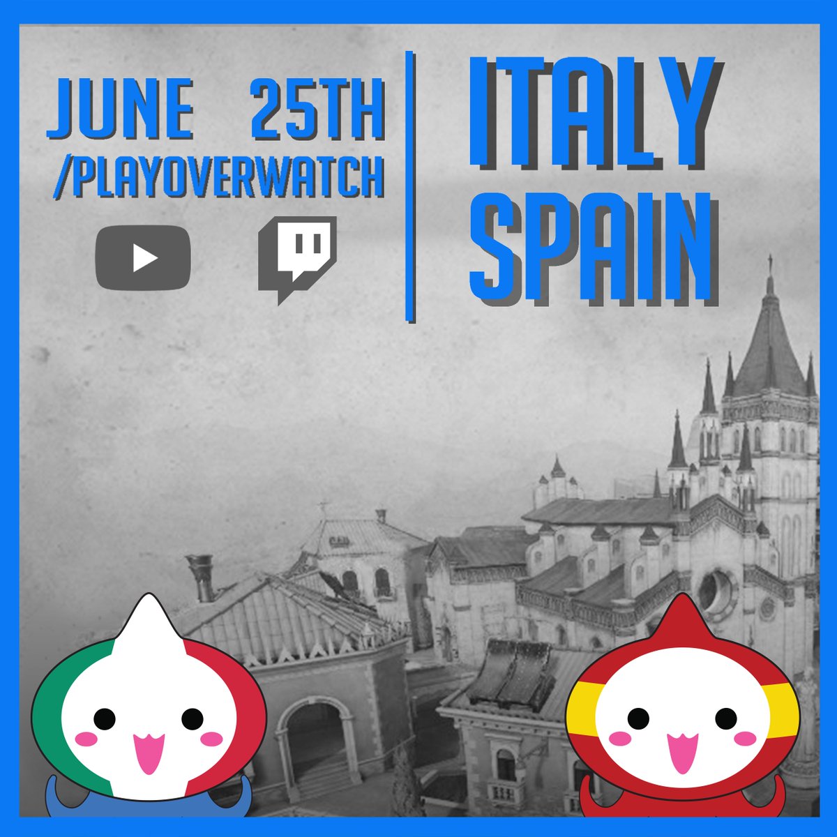 IT'S 🇮🇹 VS 🇪🇸 TIME!

Guarda LIVE i nostri Azzurri contendersi la vittoria contro la nazionale Spagnola!▶️youtube.com/watch?v=aQDyGt…

💙GLHF ❤️

 #OWWC2023 #TeamItaly #FuriaRoja