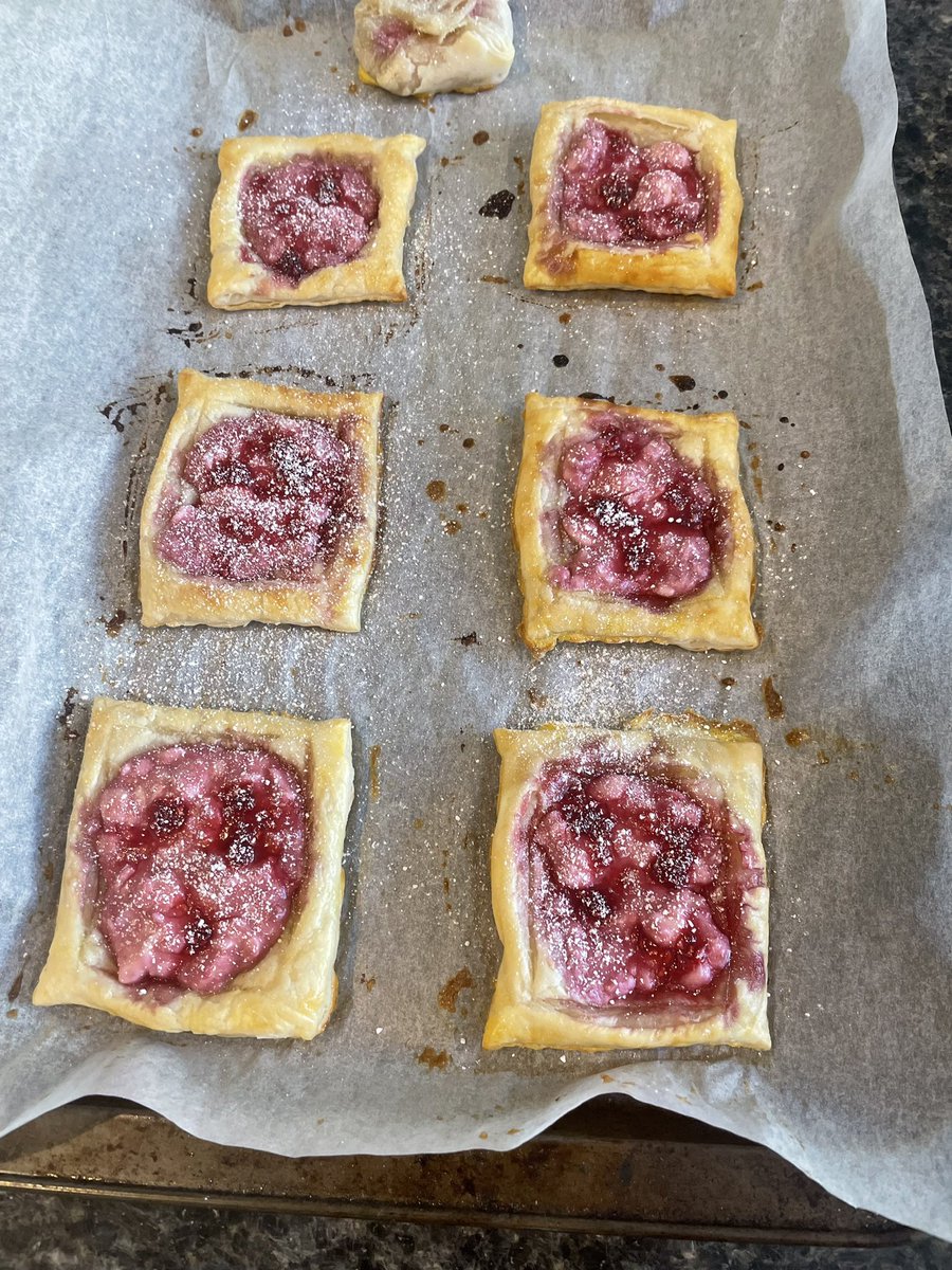 First pastries out of the oven. #raspberryseason