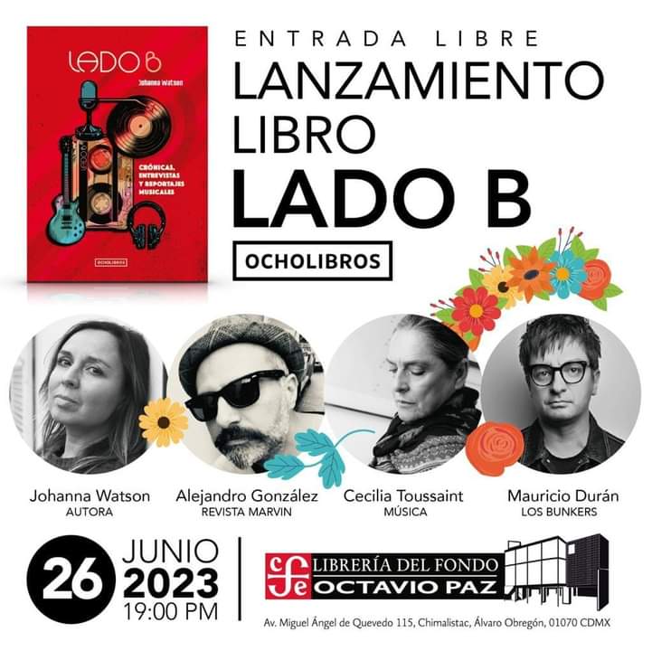 Daily_Bunkers's tweet image. Mañana 26 de Junio en la #LibreríaOctavioPaz a las 19:00 horas #MauricioDurán estará como invitado en el lanzamiento del libro  #LadoB de Johanna Watson
