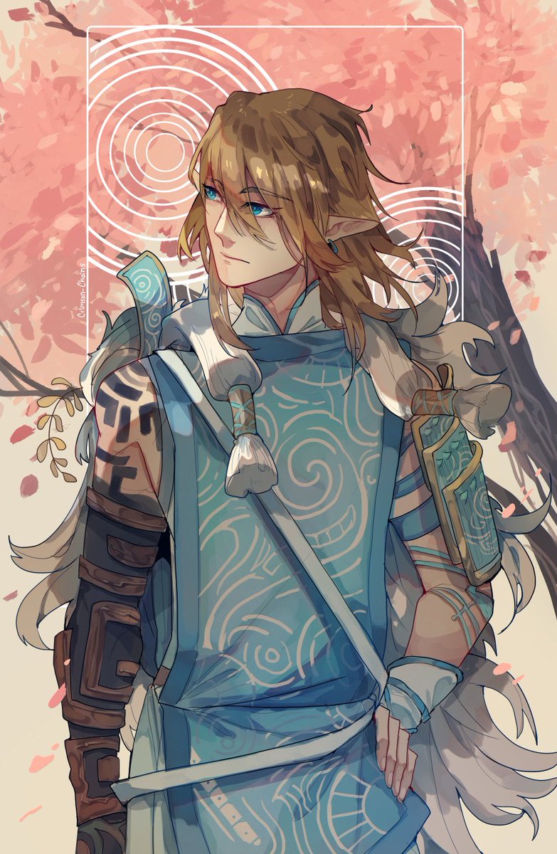 I really love the mystic outfit :D
But the head part cover's Link's pretty hair so I have it hanging off his shoulders for this piece ^^

#TearsOfTheKingdom