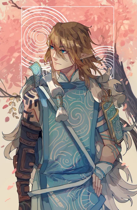 I really love the mystic outfit :D But the head part cover's Link's pretty hair so I have it hanging off his shoulders for this piece ^^  #TearsOfTheKingdom