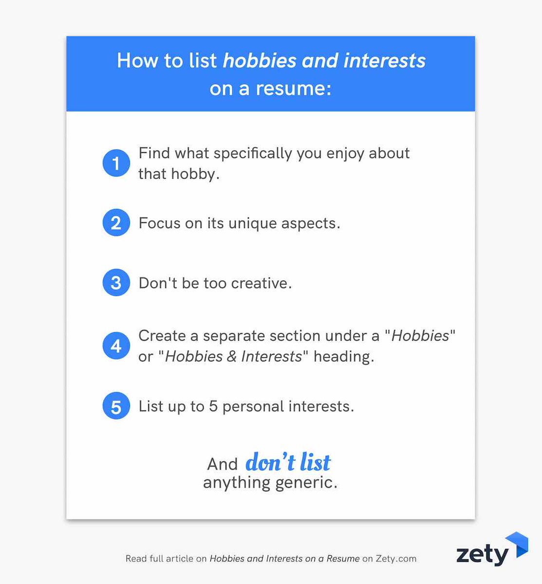 Discover the right way to list hobbies and interests on a resume. #thinkpositive #beproductive  cpix.me/a/172310849