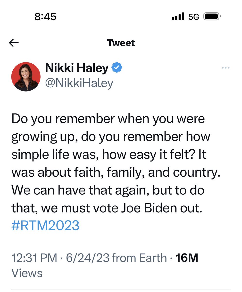 Yes, the simple life, when black and brown people simply weren’t allowed to live in my neighborhood, or simply not allowed decent jobs, or go to decent schools.

Yes, life was easy, when everything in life was unfairly set up for our success.

You’re disgusting, Nikki.