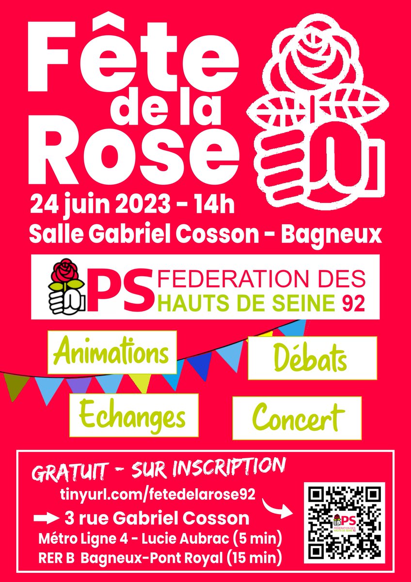 BriceGaillard's tweet photo. Hier, la Fédération @PSfederation92 organisait la deuxième édition de sa Fête de la Rose 🌹 nouvelle version. 

En 2⃣ans à peine, c'est devenu un moment politique et convivial majeur dans notre département. Retours sur la journée avec un thread à dérouler🧵: c'est par ici⤵️ https://t.co/PBIjxWLaaM