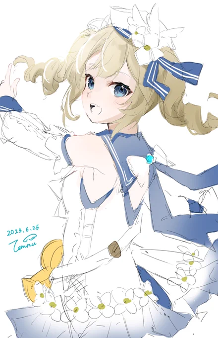 おひさワンドロ (2分オーバー) 原神の水着バーバラちゃん