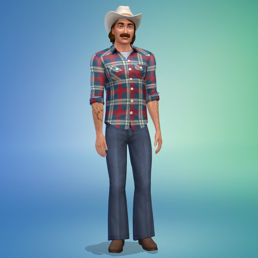 Made a cowboy🤣 The scar on his arm is because he was bitten by a horse. My story for him was that he rescues horses❤️🐎#HorseRanch #TheSims4HorseRanch #Sims4HorseRanch #TheSims #TheSims4 @SimsCreatorsCom @TheSims @TheSimmersSquad #TheSims4 #ShowUsYourSims #SimsCreatorsCommunity