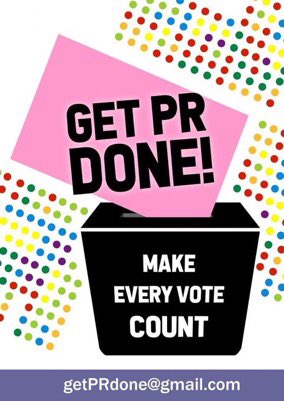 “[..] if you could only change one thing, what would be the best thing to improve this country?”

👇🏽👇🏽👇🏽
#ChangeTheVotingSystem ❗️

#ProportionalRepresentation 
for a Parliament that reflects votes cast, then 
decisions can  be delivered by a ‘representative govt’
#GetPRDone