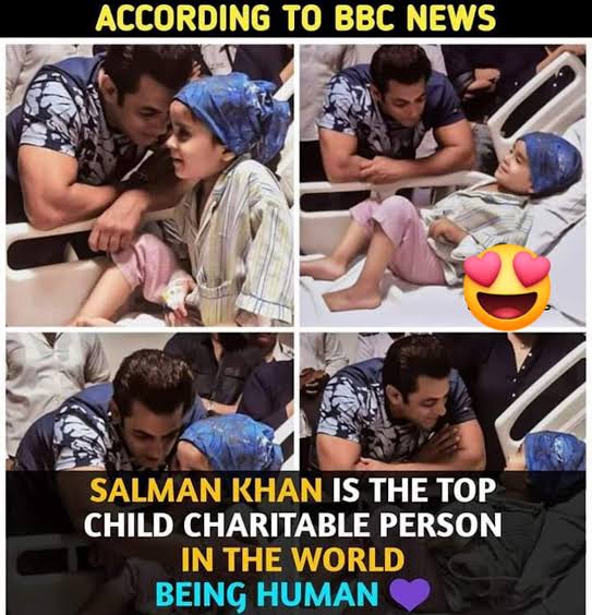 beingSanii's tweet photo. According To BBC News #SalmanKhan Is The TOP Child Charitable Person In The World...

Reason Why People Call Him " Man With A Golden Heart "

We Salmaniacs Feel Proud To Stan The Best...
WE LOVE YOU SALMAN KHAN https://t.co/BGuWUawsLY