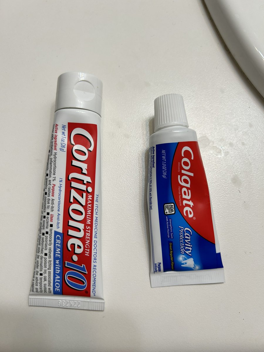 5lbtrout's tweet image. Do not. I repeat. Do not confuse these two when trying to brush your teeth in the dark. #askmehowiknow