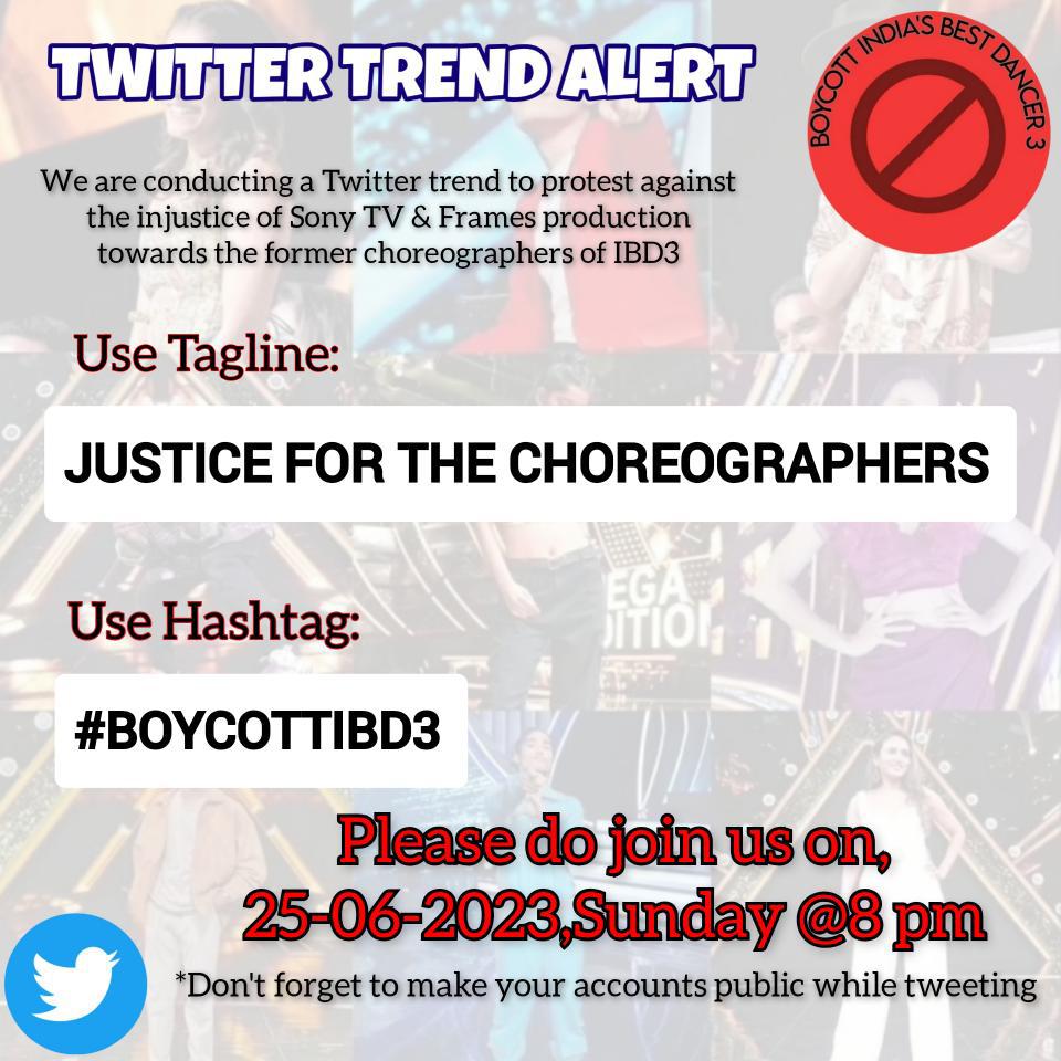 DrashtiRaval14's tweet photo. Let's Make It Trending

#BOYCOTTIBD3

@SonyTV
@Frames_Prod
@tranjeet
@indiatvnews https://t.co/7RwwOmBOOs