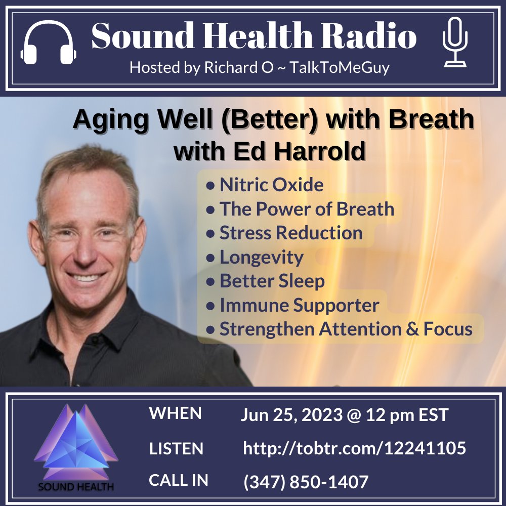 TalkToMeGuy's tweet photo. Join us live 12:00pm et/9:00am pt call 347-850-1407 @WomensRadio @TheWellness @KPFK @PamOslie @Ed_Harrold @Genatural #Focus @KWMrradio @theBreathResource #AgingWell @SusanBratton @Standupcoyote #SleepBetter #Breath #AgingWell #Longevity #SelfCaring #StressReduction #ImmuneSupprt https://t.co/9c8JDR3Ps5