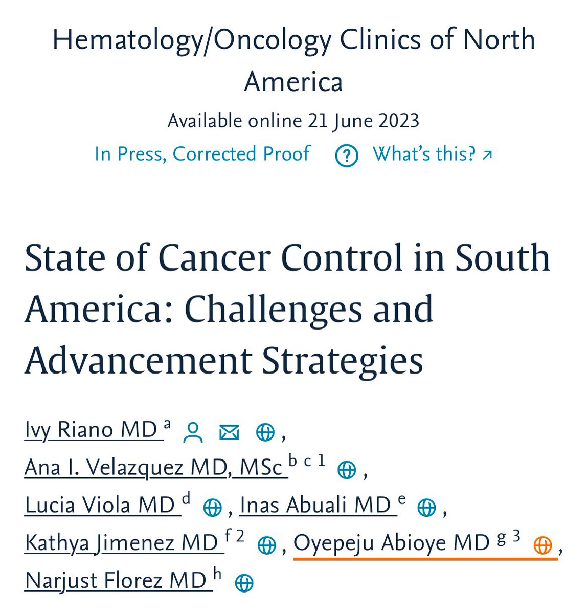 Main challenges of cancer control in South America 1/3

➡️Fragmented health-care systems
➡️Unavailable oncology services for rural & Indigenous populations
➡️Insufficient cancer screening & tailored detection programs
➡️Limited molecular testing & diagnostic delays

#GlobOnc