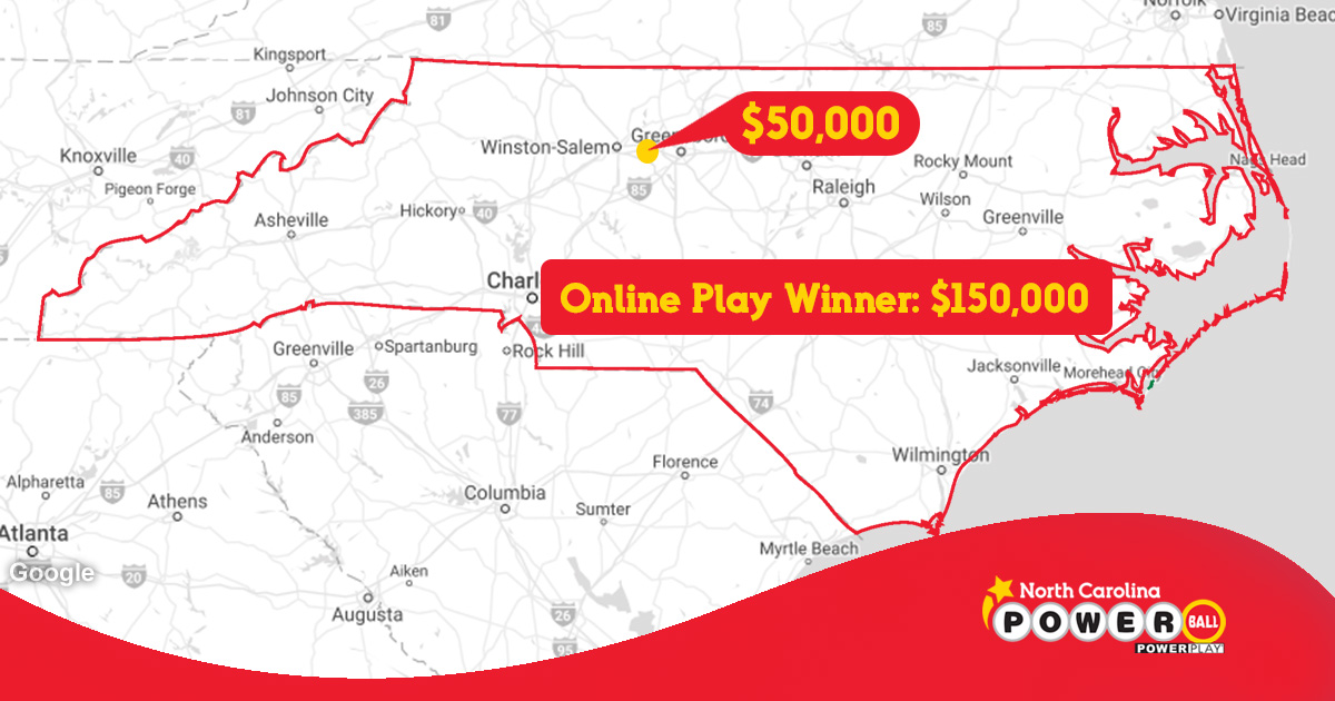 Congratulations to the lucky winners from last night's #Powerball drawing! One lucky online player won $150,000, and another player purchased a ticket from the @CircleKStores on E Parris Ave. in #HighPoint and won $50,000! Check your tickets! https://t.co/8OlLJTiaiU