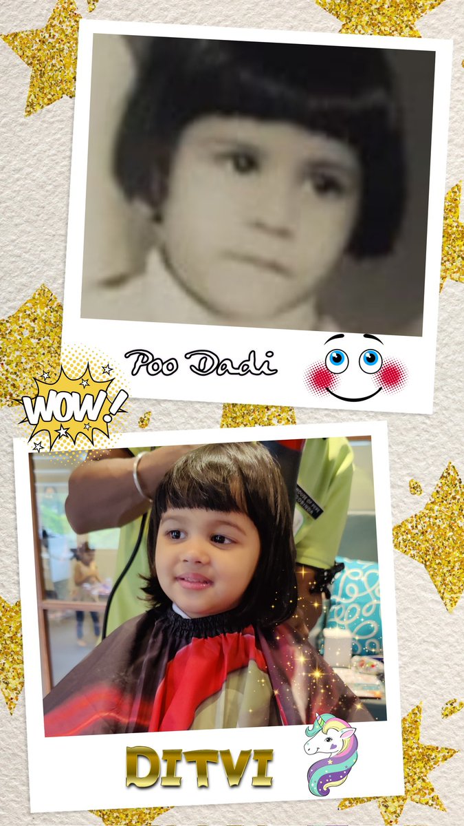 SirjiKiSmiley's tweet photo. @SrBachchan Pranam Sirji 🤗🙏
Ye dekhiye wad a Blessing...Me n Ditvi more o less same to same at the age of 2+ respectively 😘😘😘🤗🧿💜🙏
Feeling so overwhelming n nostalgic 😍😍🤗🧿
#DadiPoti #SameToSame
@1mgupta @juniorbachchan @MainVivekSharma @ZicoNaik @prashantkawadia https://t.co/BR95cqw5YS