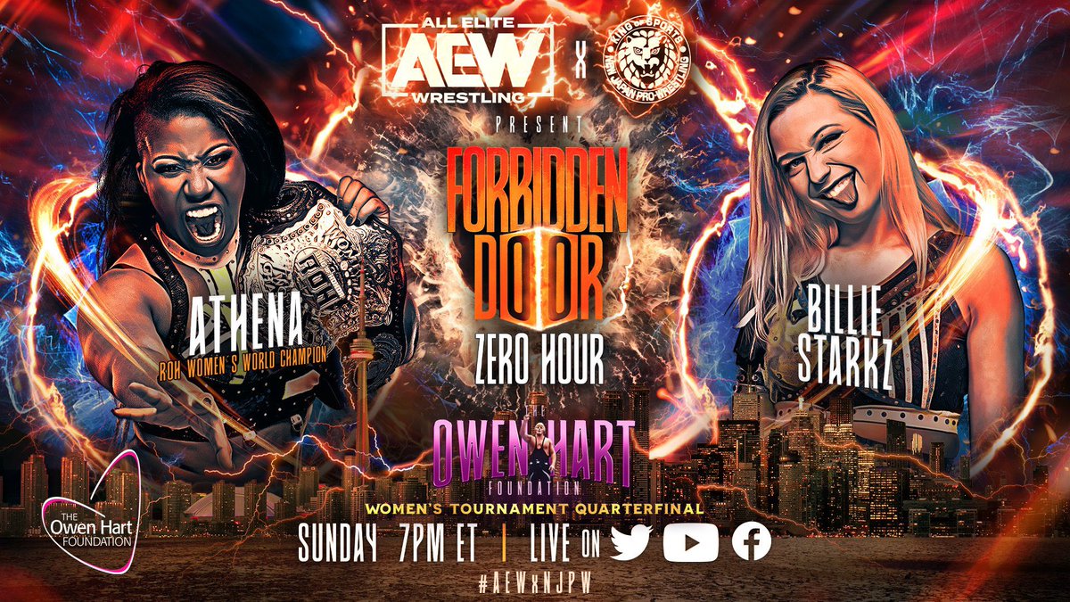 Woke up and ready to send a #FallenGoddess back to Olympus 🤪 #AEW #ZeroHour #ForbiddenDoor #AEWxNJPW