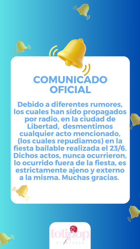 COMUNICADO OFICIAL.