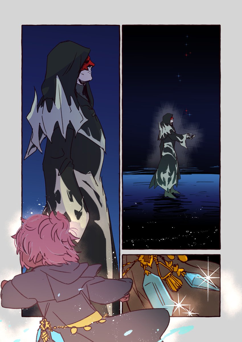 gimubw's tweet image. 頭割りで展示したパンデモ父子漫画（1/2）

Read from right to left.