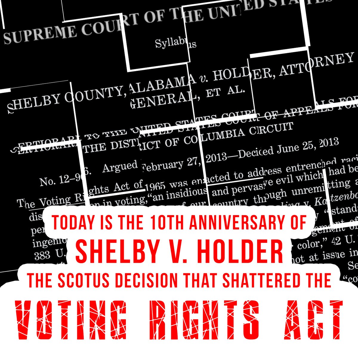 Today is the 10th Anniversary of Shelby v. Holder, the #SCOTUS decision that shattered the #VotingRightsAct. 

#PaulSinger invested millions to bankroll the case — his fishing buddy, #JusticeAlito, just happened to be the surprise deciding vote!

▶️ gregpalast.com/paul-singer-fu…