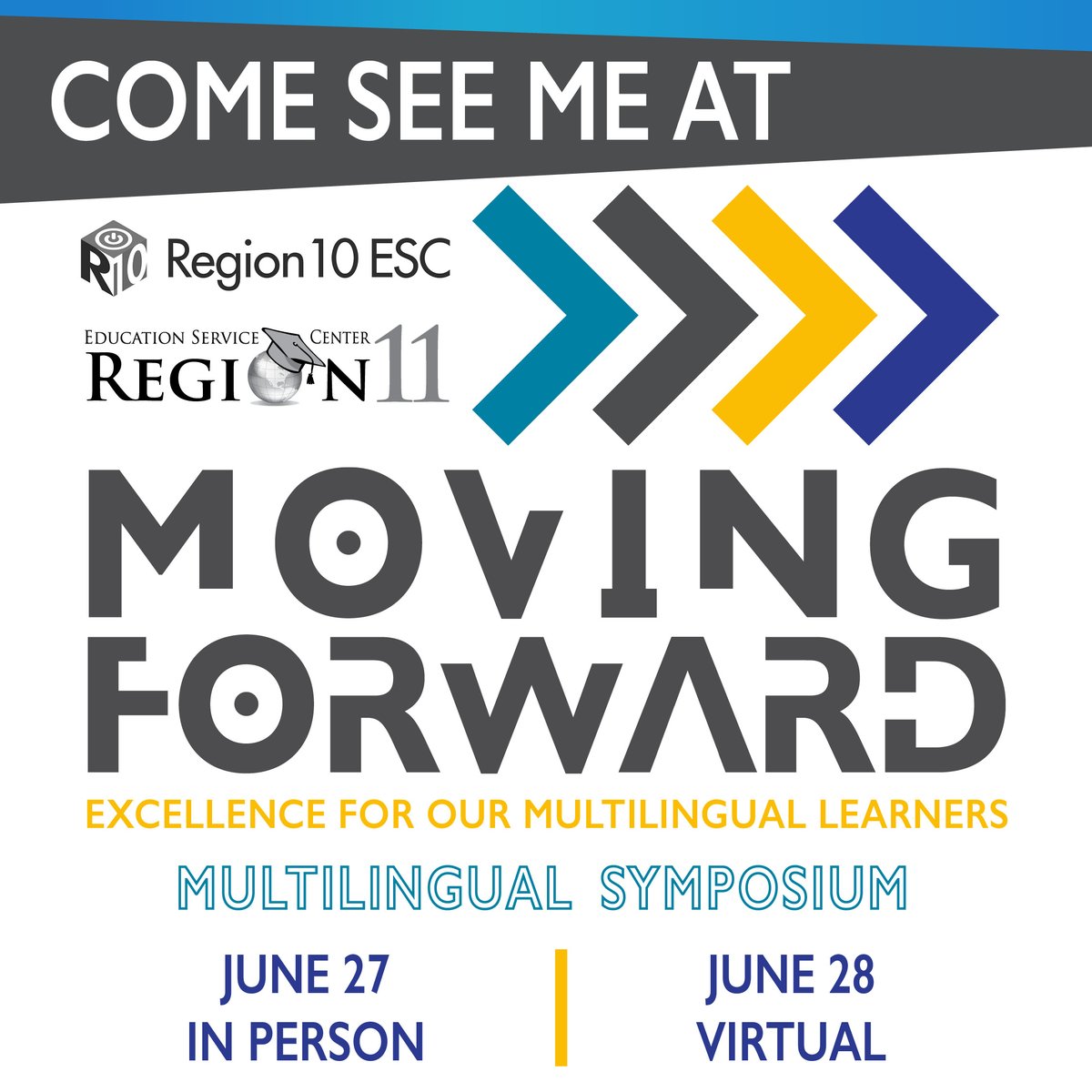 Join us at the 2023 Multilingual Symposium on June 27th! 🎉 Discover the power of Big Books, by George! and elevate multilingual education. Visit our booth and let's connect.  @R10Multilingual @ESC11Bil ESL

#R10Multilingual #MovingForward #BigBooksByGeorge
