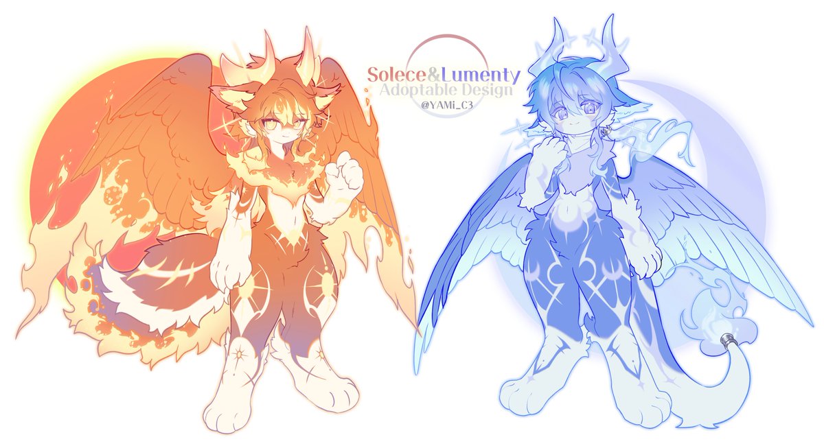 Adoptable - ☀️솔레스Solece & 🌙루멘티Lumenty