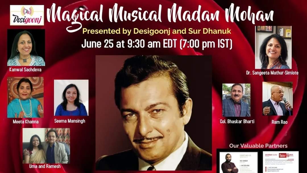 Make your evening special with the online tribute to melody king Madan Mohan on his 99th anniversary.
#MadanMohan #melodykingofindiancinema #99thanniversary #onlinetribute #Desigoonj #SurDhanuk #TributeToMagicalMusicalMadanMohan

kiagia.com/make-your-even…