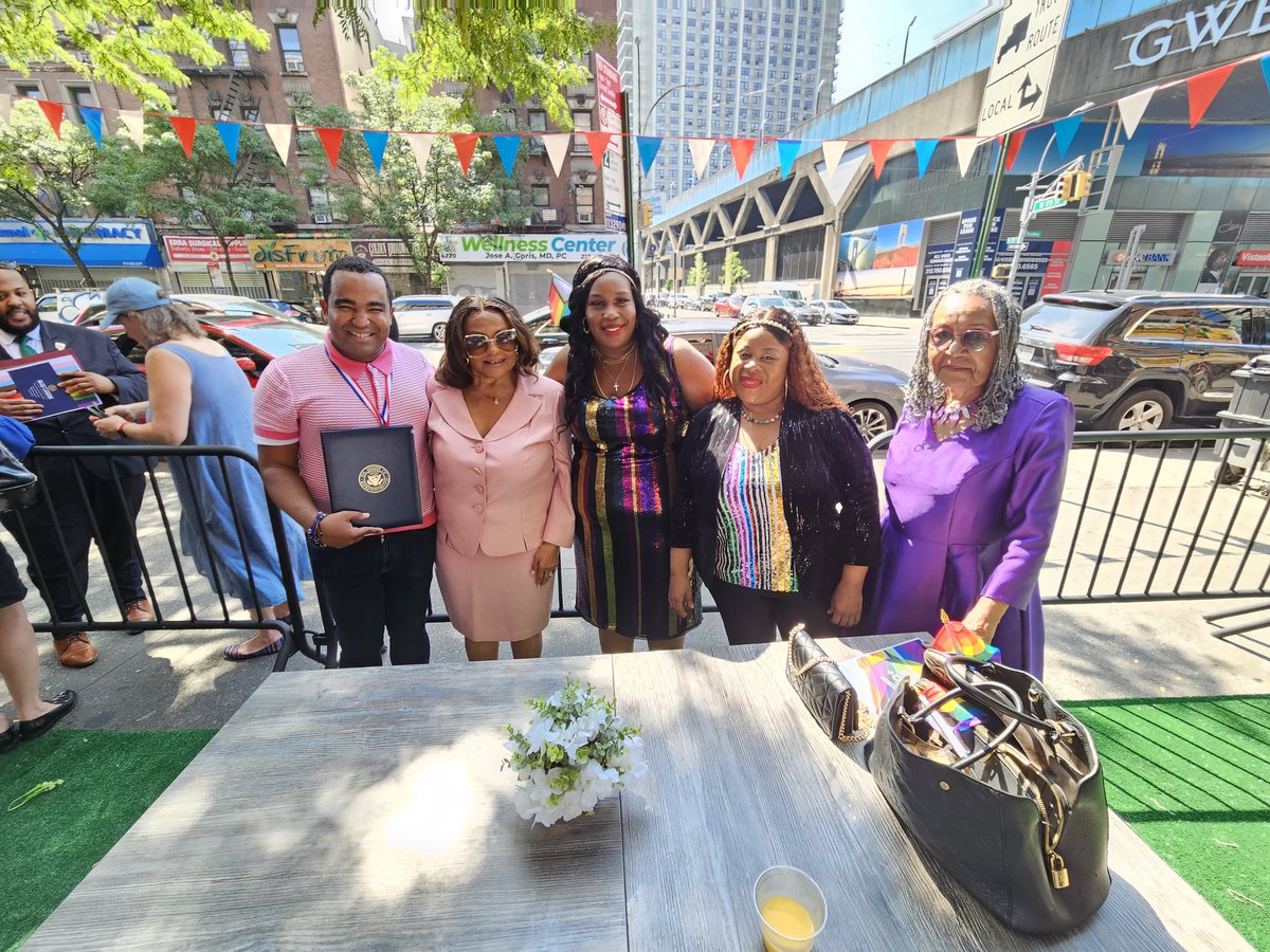 Celebrating #LGBTQIA+ warriors and allies at <a href="/RepEspaillat/">Adriano Espaillat</a> 's Pride Breakfast this morning! 🏳️‍🌈❤️🏳️‍🌈❤️

#LoveisLove 
#NYCpride