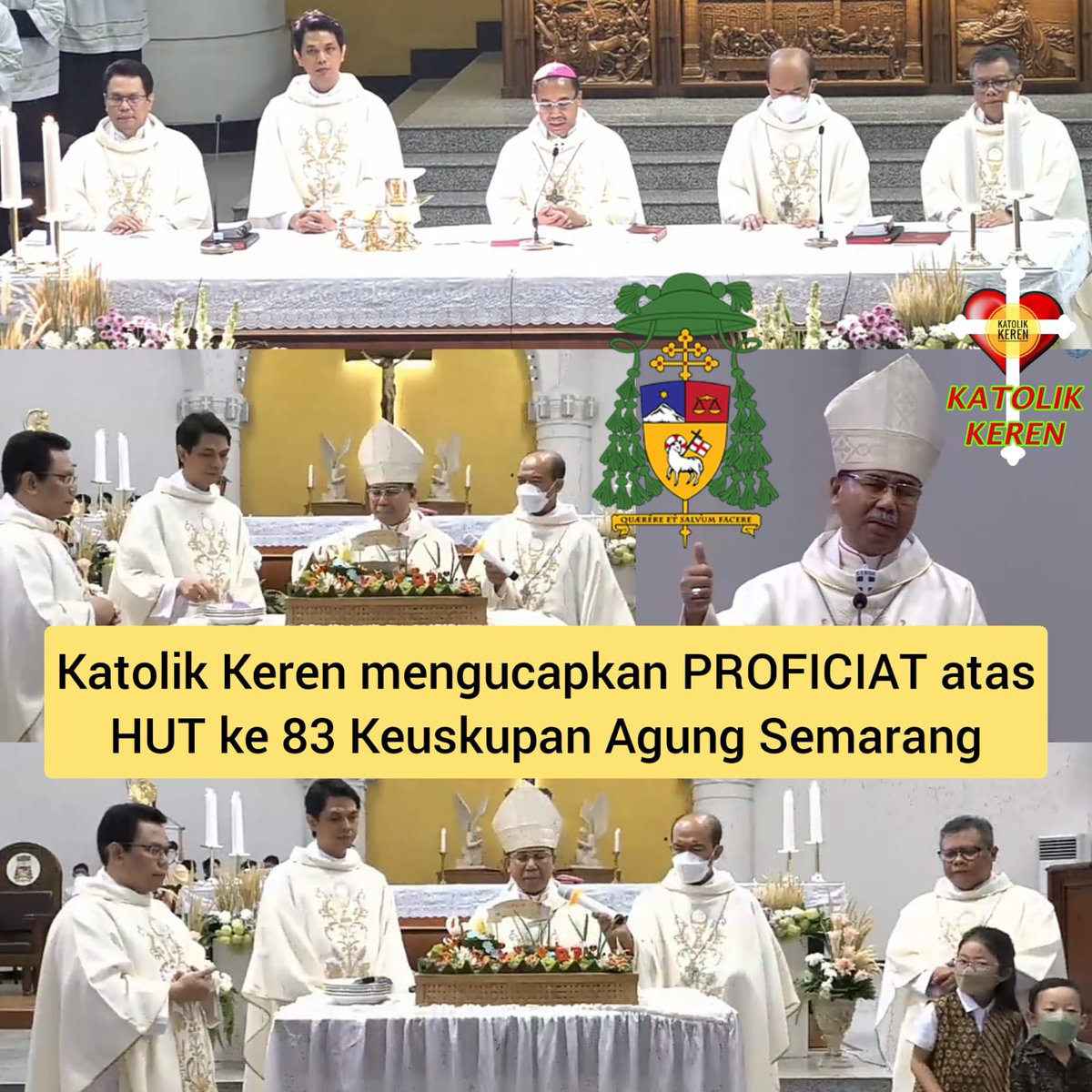 katolikkeren's tweet photo. Selamat Ulang Tahun Keuskupan Agung Semarang ke 83
Misa Puncak HUT di Katedral Semarang dipimpin Mgr. Robertus Rubiyatmoko 25 Juni 2023
#katolikkeren @komsoskas #keuskupanagungsemarang #uskupagungsemarang #infosemarang #eventsemarang #gerejasemarang #katoliksemarang #kas83 https://t.co/QvjCOCzQfg