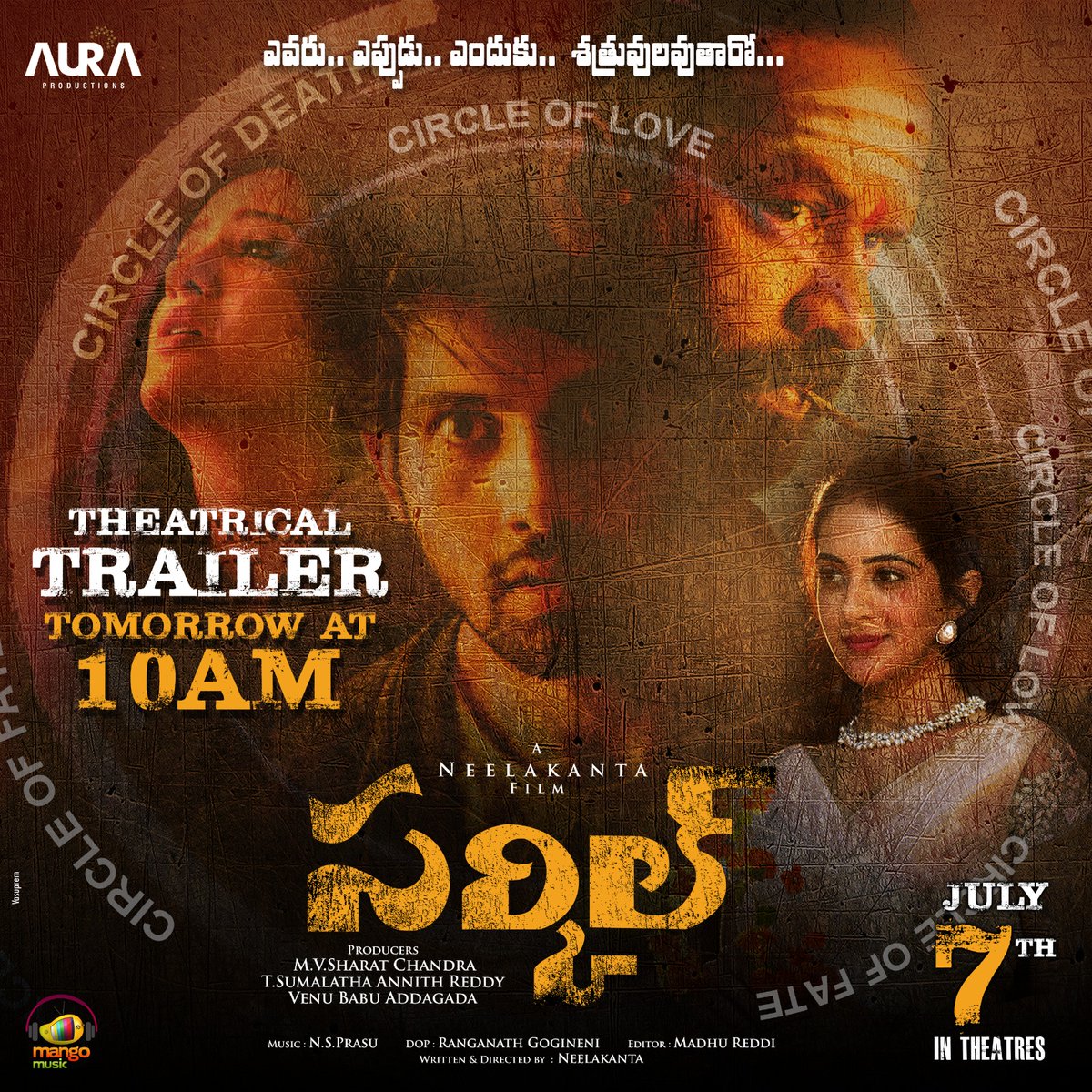 The Mystery Trailer of #CircleTheMovie Dropping Tomorrow @ 10AM 📸💥

A <a href="/neelakanta18/">Neelakanta</a> Film!

<a href="/saironak3/">saironak</a> <a href="/iambababaskar/">Baba Baskar</a> <a href="/Nandinireddie/">Nandini_yallareddy</a> #Arshinmehta <a href="/itsmerichapanai/">Richa Panai</a> <a href="/NsprasuMusic/">NSPRASU_MUSIC</a> #RanganathGogineni #MadhuReddy <a href="/MangoMusicLabel/">Mango Music</a>

#CircleOnJuly7th