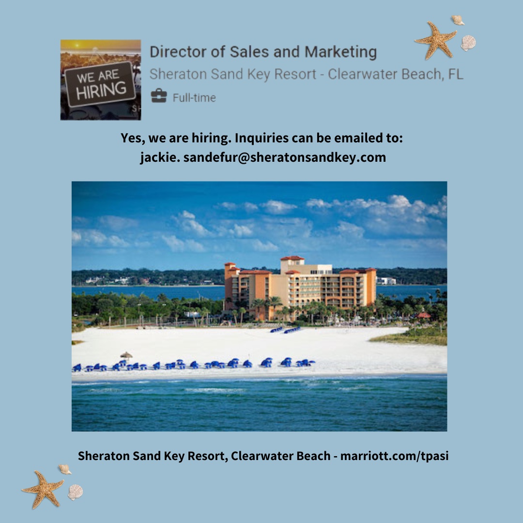 Opportunity strikes! #hospitalityindustry #hotelsales #hoteljobs #clearwaterbeach #clearwater #tampabay