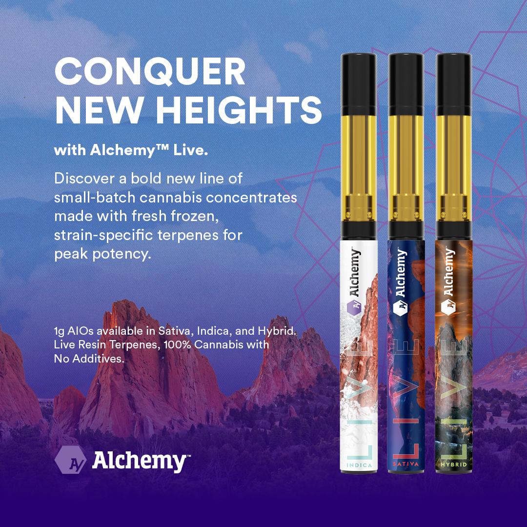 RockyRoadVail's tweet image. The Evolab Alchemy line just got even better with their new small-batch Liquid Live Resin All-In-Ones! Created with the fresh terps from flash-frozen buds and a clean, efficient hydrocarbon extraction made to satisfy. @evolabco2 
.
.
#alchemylive #highsociety #strainspecific