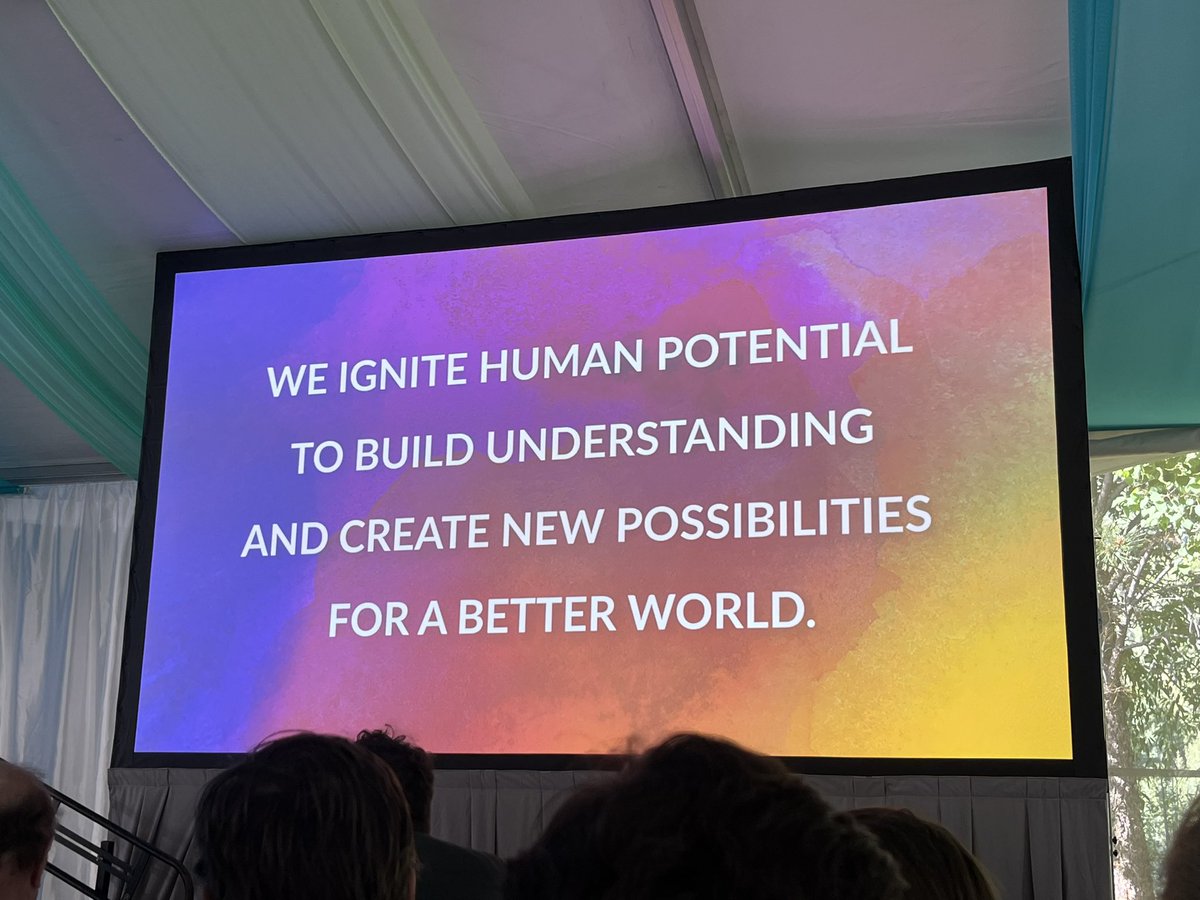 What a great first day @AspenInstitute @aspenideas! Love the diversity of programming and perspectives, kicked off by @DanPorterfield centered on a clear statement of purpose centered on human potential.