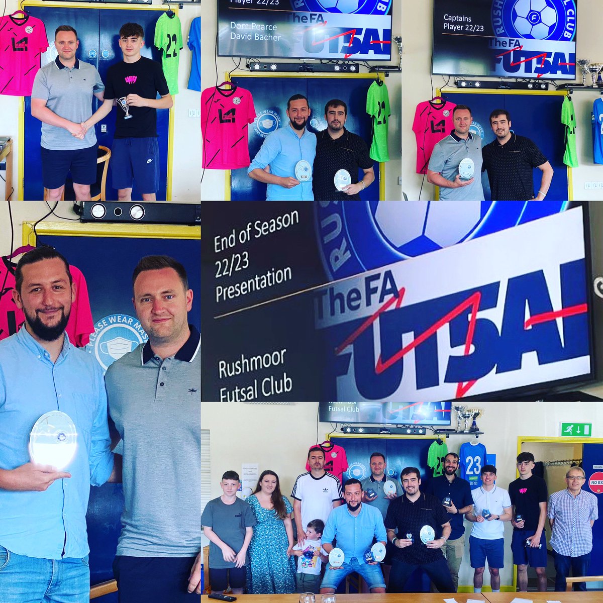 A big congratulations to @Rushmoor_Futsal end of season award winners:
🏆 Manager's Player: Dávid Bacher
🎖 Captain's Player: Stuart Lee
🏅 Player's Player: Dávid Bacher and Dom Pearce
⚽ Goal of the Season: Ryan Lynch
🥅 Top Goal Scorer: Robbie Davenport

On to 23/24 season!
