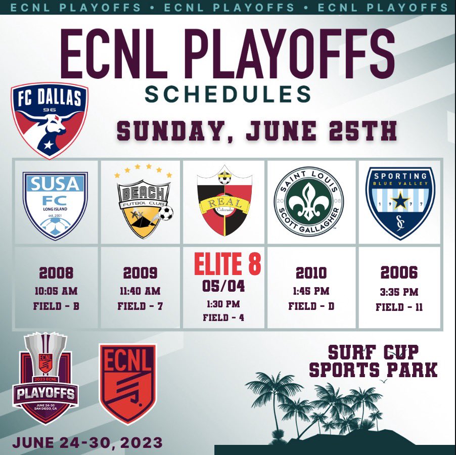 Unbeaten Day 1 in the 📚 

Swipe ➡️ to see todays fixtures! 

Good luck to our U19s who are playing for a place in the Final Four! Let’s GOO‼️

#DTID | @ecnlgirls | @fcdallas