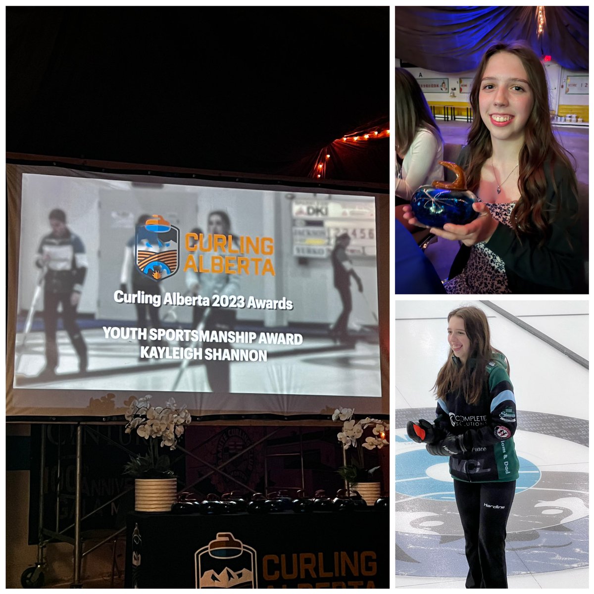 shannoncurling's tweet photo. Team Shannon is extremely proud of our skipper on winning the @curlingalberta Youth Sportsmanship Award at last nights award ceremony.  Congratulations on the incredible achievement! #sportsmanship #Respect https://t.co/cxq6qsA3Wj