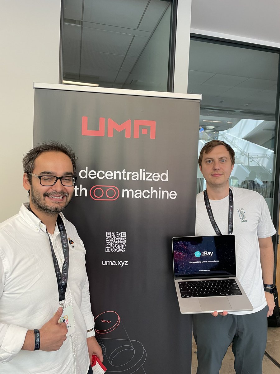 These two lovely hackers built a tool for Democratizing Online Marketplaces using <a href="/UMAprotocol/">UMA</a> at <a href="/ethwaterloo2/">ETHGlobal Waterloo June 23-25 🍁</a>