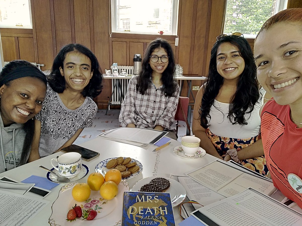 _lil_green_'s tweet photo. This month, #readersofcolour has been inspired by the @FringeofColour SOIL film screenings and reading 'Mrs Death Misses Death' by @salenagodden. 

Yesterday (📸)  @womenslibrary, today @Lighthousebks.

(I know - a lot of big smiles for discussing a book about death!) https://t.co/OyKuTQvWa1