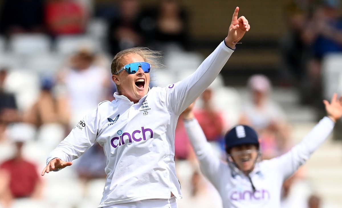 CricCrazyJohns's tweet image. Sophie Ecclestone is the star of Women's cricket:

- Number 1 ODI bowler
- Number 1 T20I bowler
- Five wickets in 1st innings in Ashes
- Five wickets in 2nd innings in Ashes 

She is just unstoppable!!!!
