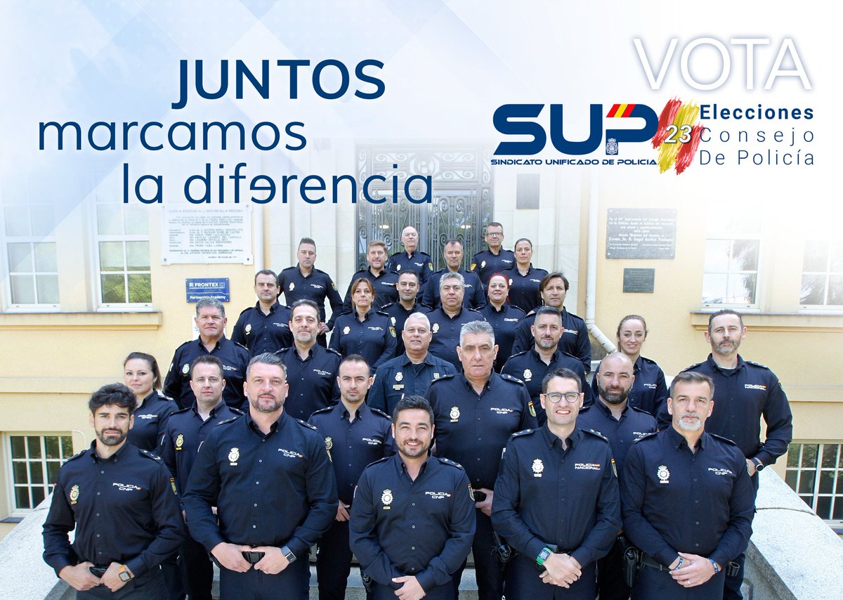 Sup_Policia's tweet photo. @abc_es @pablomunozabc El trabajo serio y responsable de nuestros vocales en el #ConsejodePolicía ha conseguido grandes éxitos en estos 4 años
El mejor #GabineteJurídico defiende a nuestros compañeros y gracias a nuestra experiencia tenemos la #Formación y #Servivios más completos
✉️#VotaSUPel #28J https://t.co/K37b3FZfLe