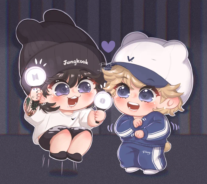 Babies having fun  #taekook #kookv #국뷔 #태국 #グクテテ