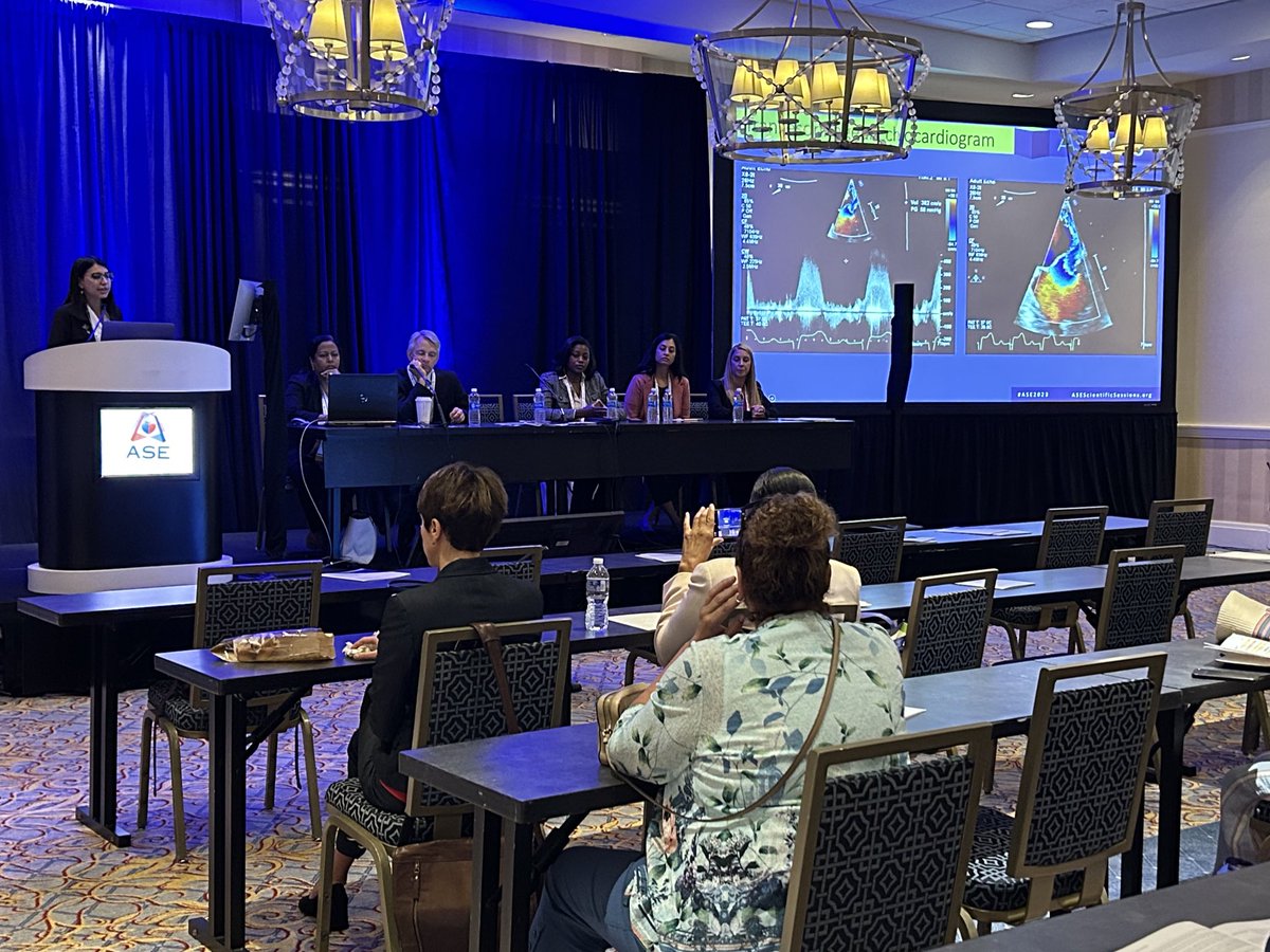 Proud to cheer on more #ACCfam from the #ACCIMProgram at @ASE360! Excellent presentation by @DorysChavez6 describing a complicated case of “papillary muscle rupture in refractory cardiogenic shock”! 👏👏👏
@ACCinTouch #ACCIMProgram #WomensCohort #WomenInEcho @RyanMeyerMPP