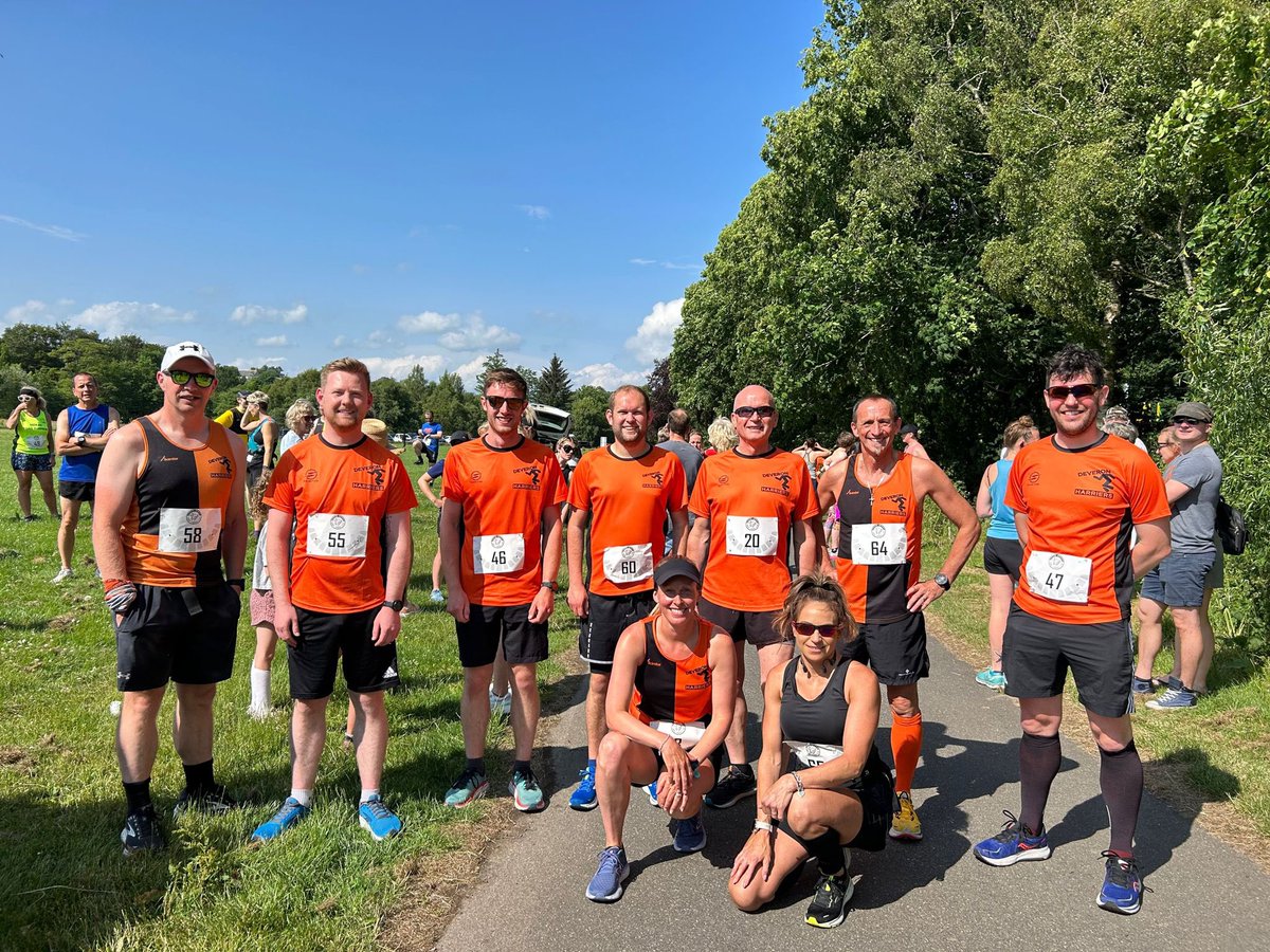 The squad at a very hot Turriff 10k today! 🧡🖤 
Turriff Running Club