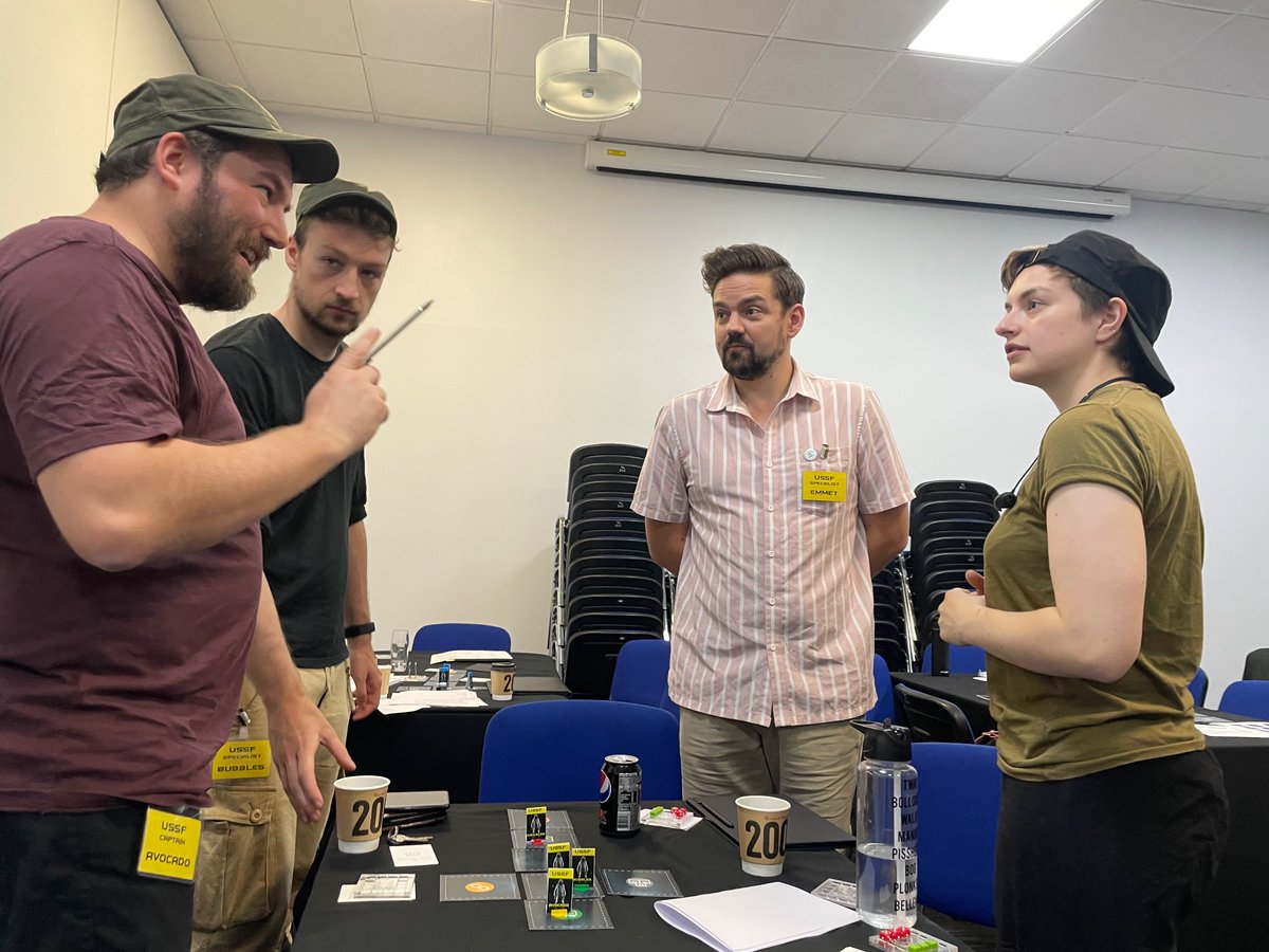 EMMegagames's tweet photo. That was a wild game yesterday, thank you to all who attended for EVENT HORIZON in Nottingham. 

We had double-crossing, void terrors, and plenty of looting of the haunted spaceship 🚀 👻 

#megagame https://t.co/svChSWAC7f