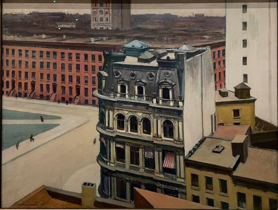 olgatuleninova's tweet photo. Edward Hopper, American (1882-1967)
“The City”, 1927, Oil on canvas, University of Arizona Museum of Art, Tucson https://t.co/Dt3QKvxr7K