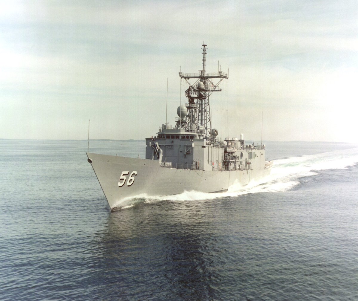 Boneyardsafari's tweet photo. Flashback to 1985 with USS Simpson FFG-56 underway during sea trials. #ffg #perryclass #frigate #flynavy #ffg56 #usssimpson #aviationsafari #aviationpreservation #boneyardsafari https://t.co/QkJVA5myBC