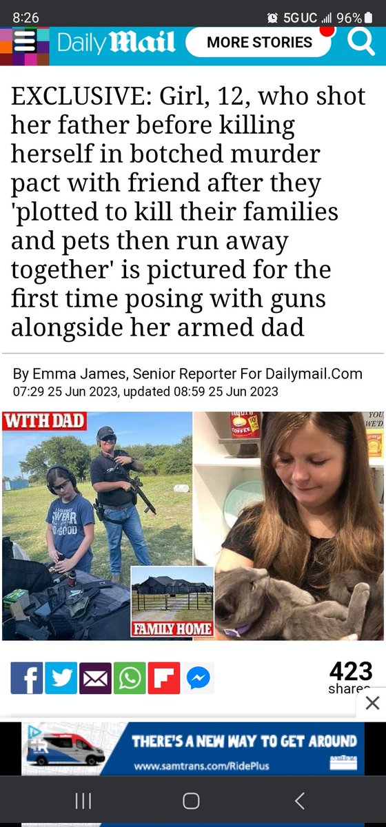 Texas & gun culture. 12 yo girl shoots her father in the stomach, later kills herself.  

#GunSafetyNow